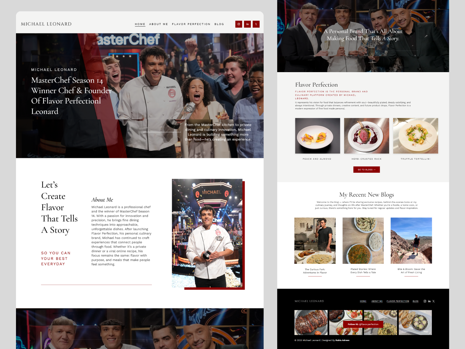 Chef Website Design Ui Ux (Season 14 winner) chef website chef website design landing page master chef master chef winner rabia adrees recrafted designs redesigning existing site ui web page design web templates webdesign website builder website design website on wix wix wix expert wordpress wordpress expert