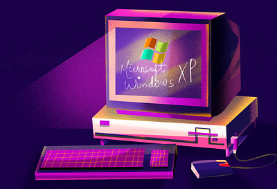 Windows XP Bliss: A Nostalgic Illustration" animation art branding design dribbleart artwork graphic design illustration inspiration logo ui