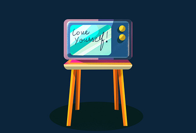 Love Yourself: TV Illustration animation art branding design dribbleart artwork graphic design illustration inspiration logo ui