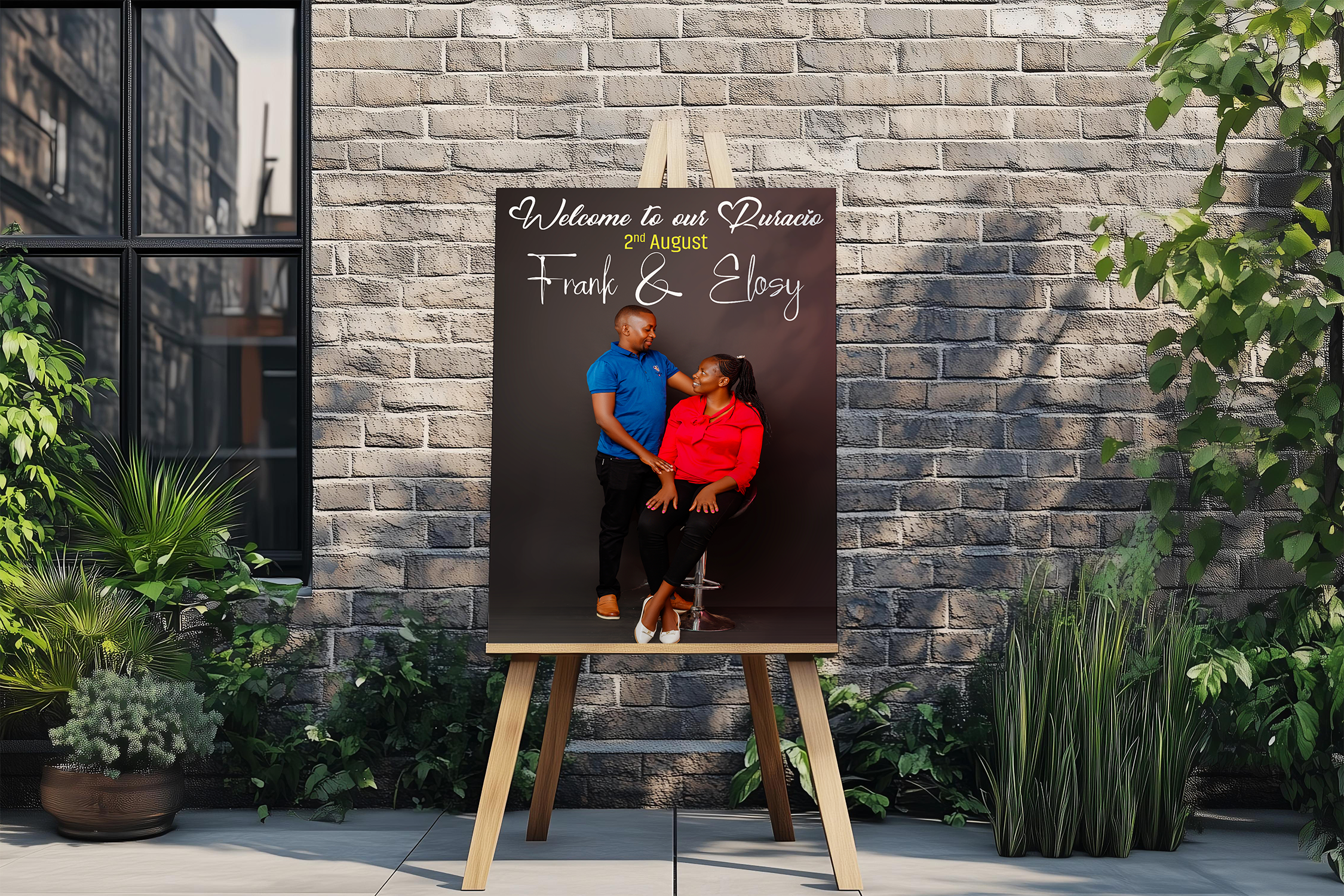 Outdoor Wooden Easel Ruracio branding graphic design printing sticker