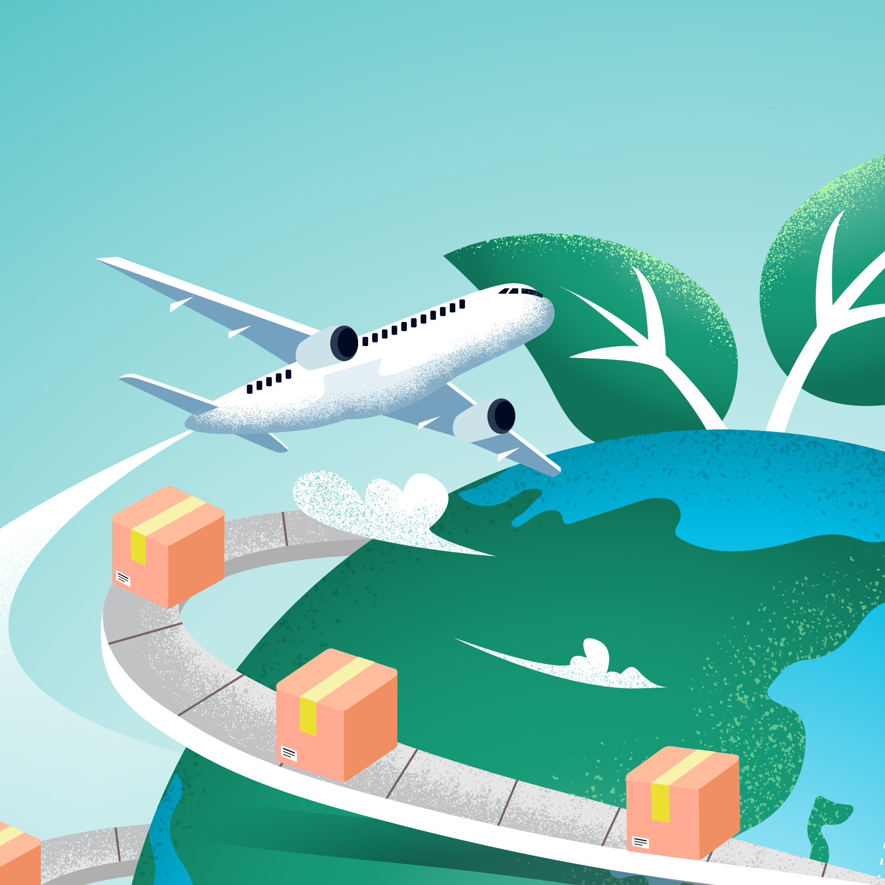 Green Logistic design illustration