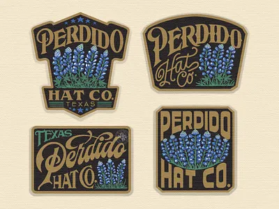 Perdido Hat Co. branding company brand logo company branding company logo design emblem graphic design hat illustration logo patch typeface