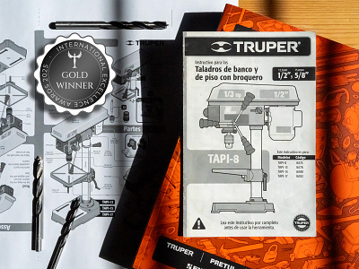 I won the gold medal! adobe illustrator awards design skill magazine excellence gold handyman instructional design owners manual power tools price step by step systematic design tech technical drawing technical graphics technical illustration truper users vector graphics winner