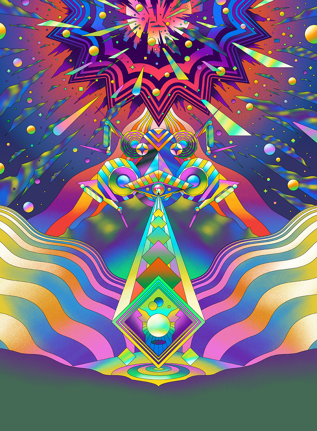 Rust Harvester - MTG card art card game d and d dungeons and dragons fantasy game art graphic illustration magic the gathering mtg retro robot sci fi science fiction space texture vector