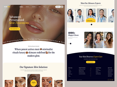 Goshamaja – AI-Powered Skincare Website Design ai ai beauty website ai powered website e commerce website ecommerce healthtech ui landing page modern web design skin health skin treatment skincare website smart skincare website ui uiux design user interface web design website wellness design