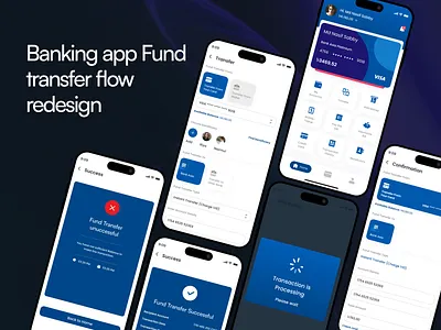 Bank App Fund Transfer flow Redesign anndroid pp app app design bank app ios app modern app website ui design