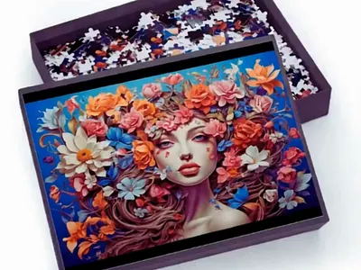 Dream Flowers Beauty Puzzle beautifuldesign conceptualdesign illustration jigsawpuzzle packagingdesign productdesign surreal visualstorytelling