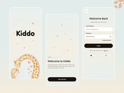 Kiddo | Baby&Mom tracker app babymom babymom tracker mobile app mobile app design mobile design ui user experience user interface ux