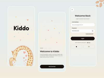 Kiddo | Baby&Mom tracker app babymom babymom tracker mobile app mobile app design mobile design ui user experience user interface ux