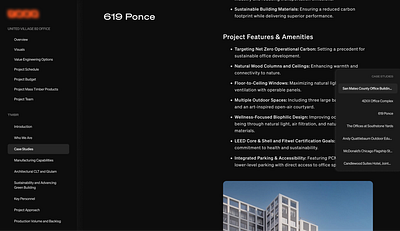 Dark-themed project management and content page blog content dark theme project management