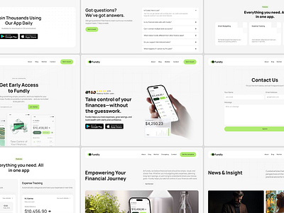 Fundly - Framer website development animation branding clean design framer graphic design landing page mobile mobile website modern template ui ui kit web design white website