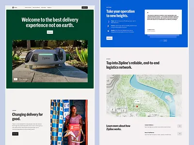 Zipline: Next-Gen Delivery Solutions Landing Page best delivery delivery design innovation innovative design landing page landing page design ui ui design ux ux design ux ui web web design website website design zipline