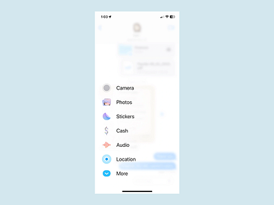 Messenger Attachments: Streamlined Media & Feature Selector chat app design media sharing messenger messenger attachments mobile app mobile ui ui ui design user user experience user friendly user interface ux ux design ux ui