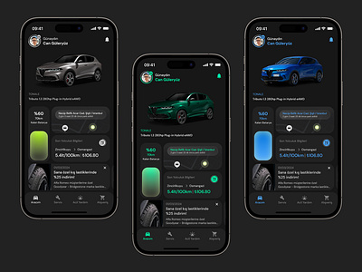 Alfa Romeo Concept - Mobile App Dashboard car dashboard electric car mobile app ui ux