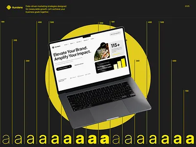 Aurolens Marketing Agency agency branding cleandesign landingpage marketing uiux webdesign