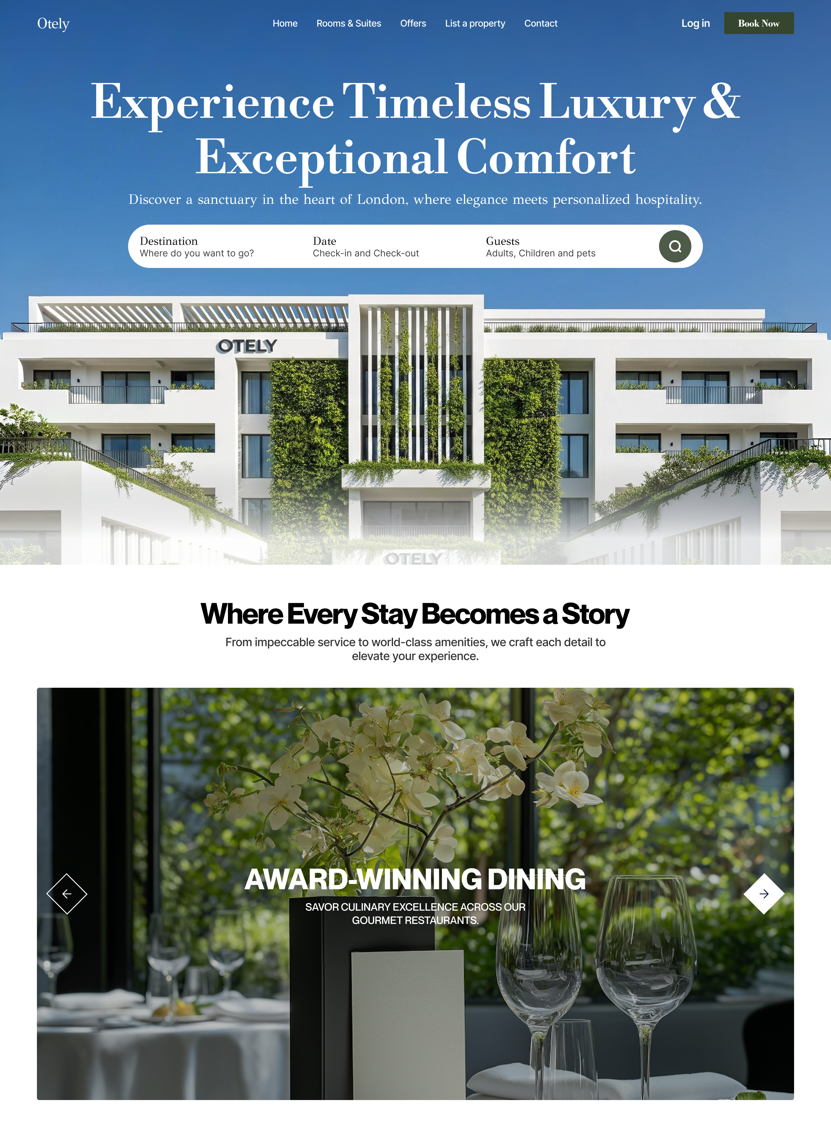 Bringing Hospitality to Life blue book now branding cta figma freelance green homepage hotel product design reservation stay ui user interface ux