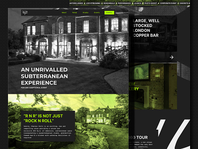 Voltz — Landing Page Concept for a Venue bold conceptual contemprary creative event landing page neon punk rock uiux venue