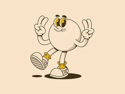 Peace, vibes, and vintage cartoon energy urban art