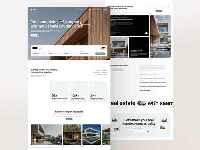 Real Estate Home Page Design apartment build homepage house product real estate rent startup ui ux webdesign