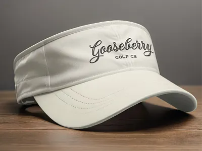 Gooseberry Golf Co. Logo Mockup brand design brand identity branding branding design font golf hand drawn hat identity design logo logo design logotype mockup retro script type typography vintage visual identity wordmark