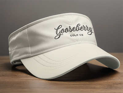 Gooseberry Golf Co. Logo Mockup brand design brand identity branding branding design font golf hand drawn hat identity design logo logo design logotype mockup retro script type typography vintage visual identity wordmark