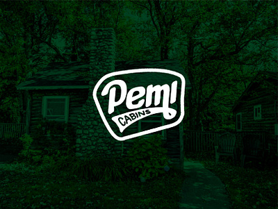 Pemi Cabins Logo Presentation badge brand design brand identity branding branding design cabin camp emblem hand drawn hand lettering identity design lettering logo logo design logo designer logodesign retro typography vintage visual identity