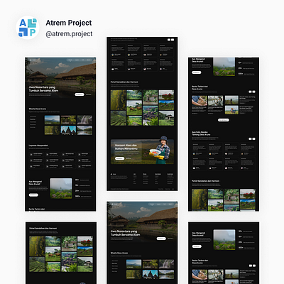 Aruna - Landing Page Village atrem project figma mobile app ui ui design uiux user interface ux ux design web design