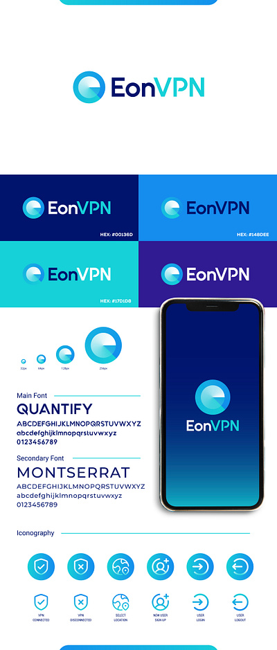 Logo Design Proposal for EonVPN abstract branding circular logo clock logo eon graphic design logo time
