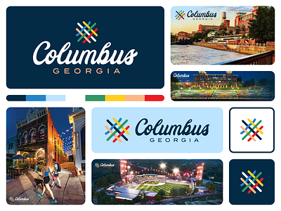 Columbus, GA — My Hometown! badge brand branding city branding colga columbus design georgia graphic design heyo! lettering logo mill town