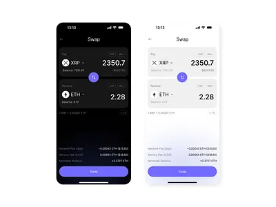 DeFi Crypto Swap Wallet App blockchain chain crypto defi dex eth ethereum interface meme mobile sol solana swap trade trading ui ux wallet web3