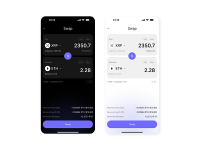 DeFi Crypto Swap Wallet App blockchain chain crypto defi dex eth ethereum interface meme mobile sol solana swap trade trading ui ux wallet web3