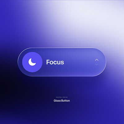 Apple Control Centre- Focus Button 2026 apple blue clean dropdown gradient hire ios modular new screen slider trend typography ui