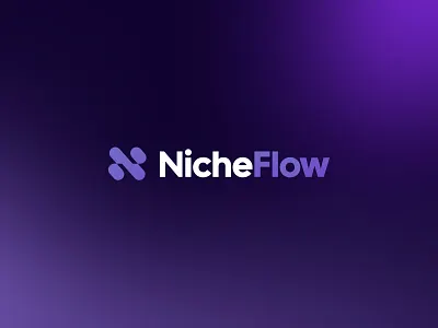 NICHEFLOW - LOGO DESIGN a logo branding connection design graphic design identity illustration logo logo design logos logotype m logo startup company tech ui