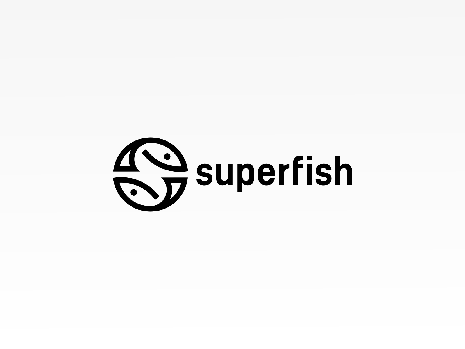 Superfish branding brandits fish food logo minimal monogram ocean sea super type typography water