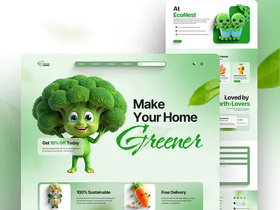 Green Homes | UI/UX | Landing Page branding graphic design landing page ui uiux web design