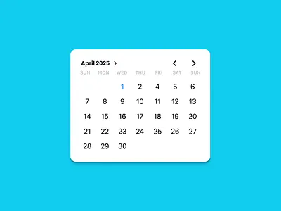 Daily UI Challenge #38 – Minimalist Calendar UI daily daily ui dailyui ui uichallenge