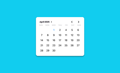 Daily UI Challenge #38 – Minimalist Calendar UI daily daily ui dailyui ui uichallenge