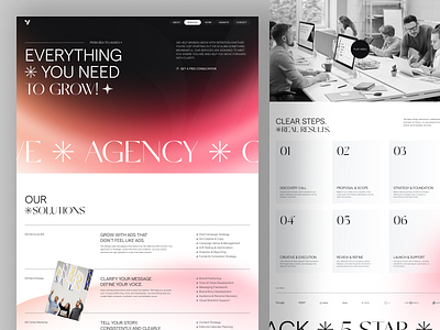 Agency - SaaS - Website Design agency agency website business creative design digital website interface landing page landing page design marketing agency marketing agency website startup studio ui uiux ux website design
