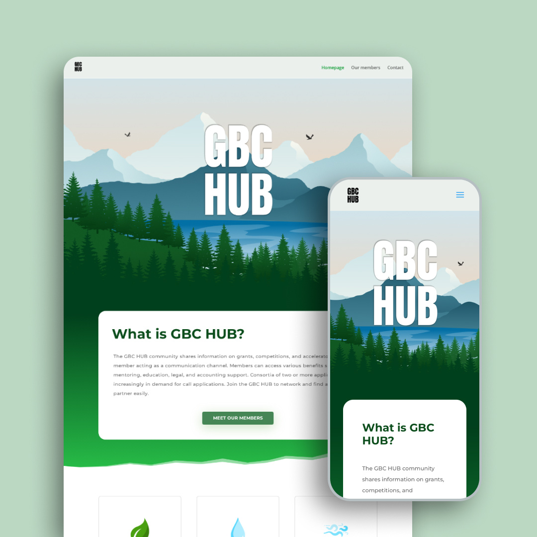 GBC HUB — Website Design Without Photos design illustration ui ux