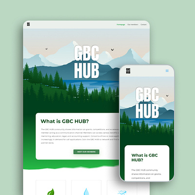 GBC HUB — Website Design Without Photos design illustration ui ux