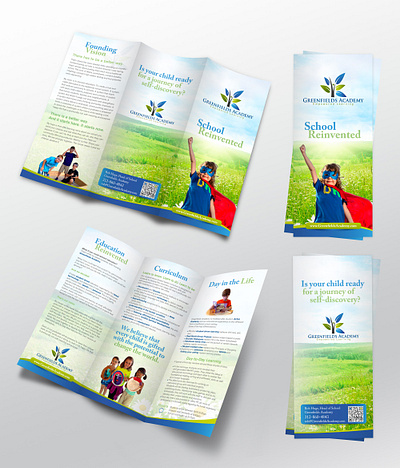 Brochure Design for Greenfields Academy! brochuredesign educationaldesign graphicdesign graphicdesignerforhire print design schoolmarketing tri fold brochure