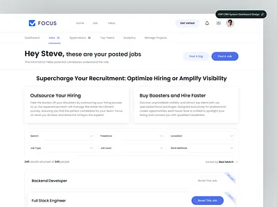Job Hiring Platform Recruiter Panel Posted Job Lists admin panel crm portal dashboard design employer management erp dashboard design hiring platform hr management hr management dashboard job board job finder platform dashboard job hunting apps job portal job search platform performance tracker product design recruitment saas dashboard platform web web design work finder