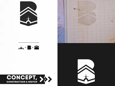 Travels and Tours Logo - Concept (III) aeroplane logo b aeroplane logo black and white branding conceptual logo design designer graphic design graphic designer letter logo lettermark lettermark logodesign logo logo designer negative space negativespace logodesign tours logo travels logo