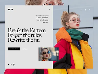 Break the Pattern — Editorial UI Drop branding colorful editorial fashion futuristic hero page lookbook patterns typography ui ux web