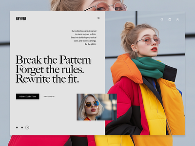 Break the Pattern — Editorial UI Drop branding colorful editorial fashion futuristic hero page lookbook patterns typography ui ux web
