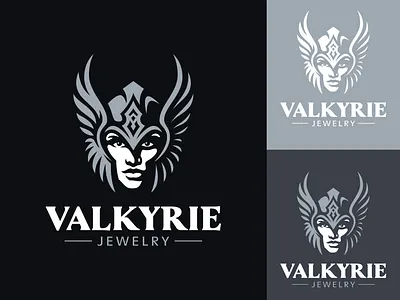 Valkyrie Warrior Logo | Jewelry Logo branding business company corporate logo female icon identity design jewelry lady logo mark mascot mascot logo norse odin valhalla valkyrie warrior warrior logo woman women