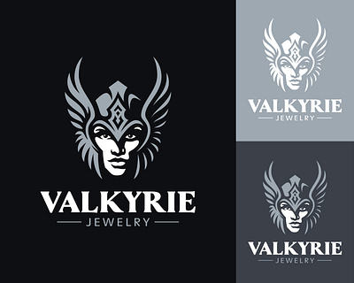 Valkyrie Warrior Logo | Jewelry Logo branding business company corporate logo female icon identity design jewelry lady logo mark mascot mascot logo norse odin valhalla valkyrie warrior warrior logo woman women