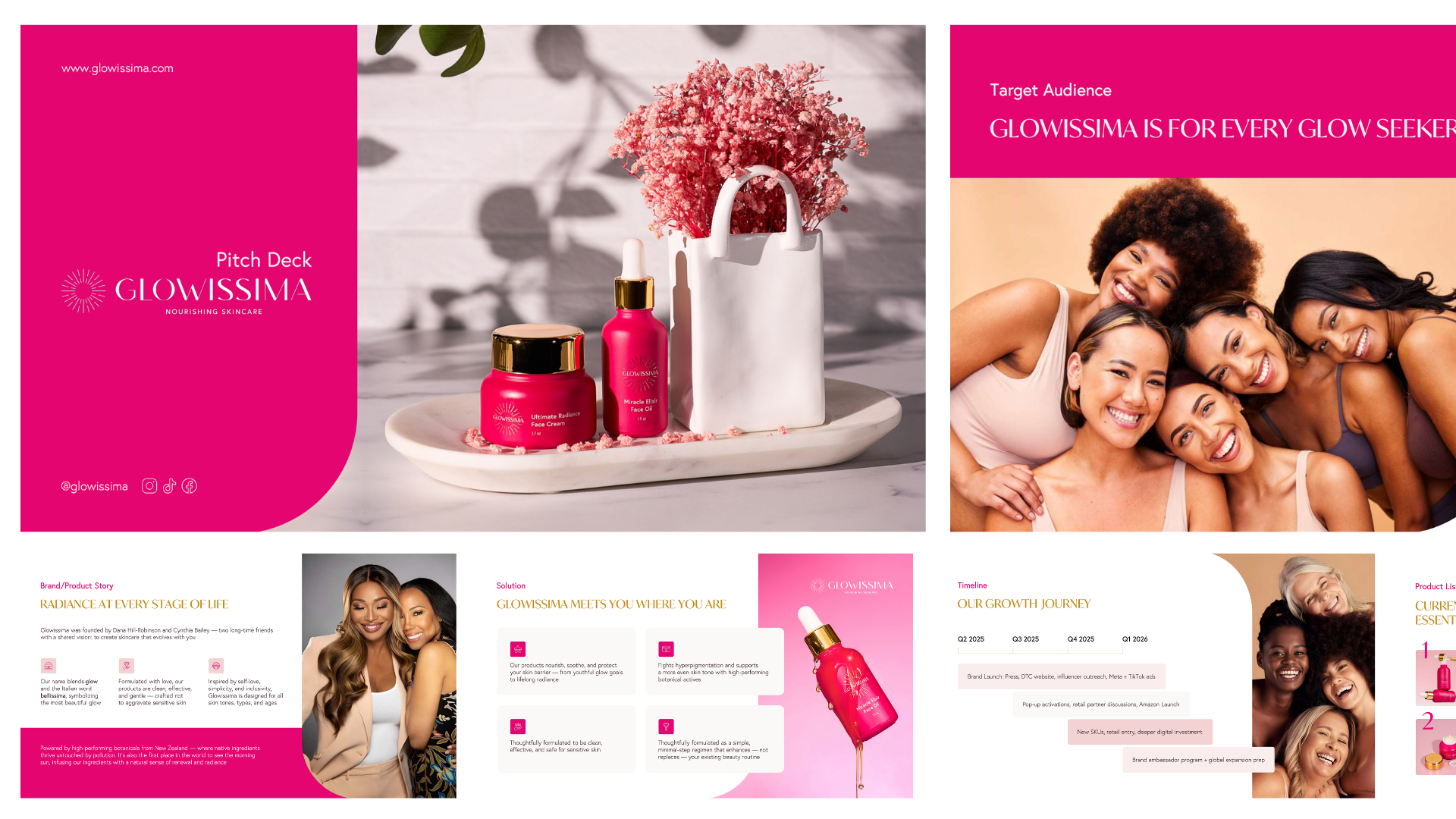 Beauty brand Pitch Deck b2b design fundraising graphic design pitchdeck powerpoint slide