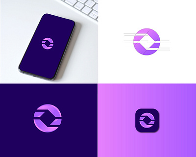 MODERN O LETTER LOGO DESIGN ai startup app icon artificial intelligence gradient modern logo o letter saas software startup tech technology