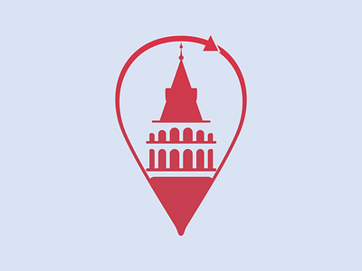 Galata tower (Istanbul) LOGO branding design illustration logo
